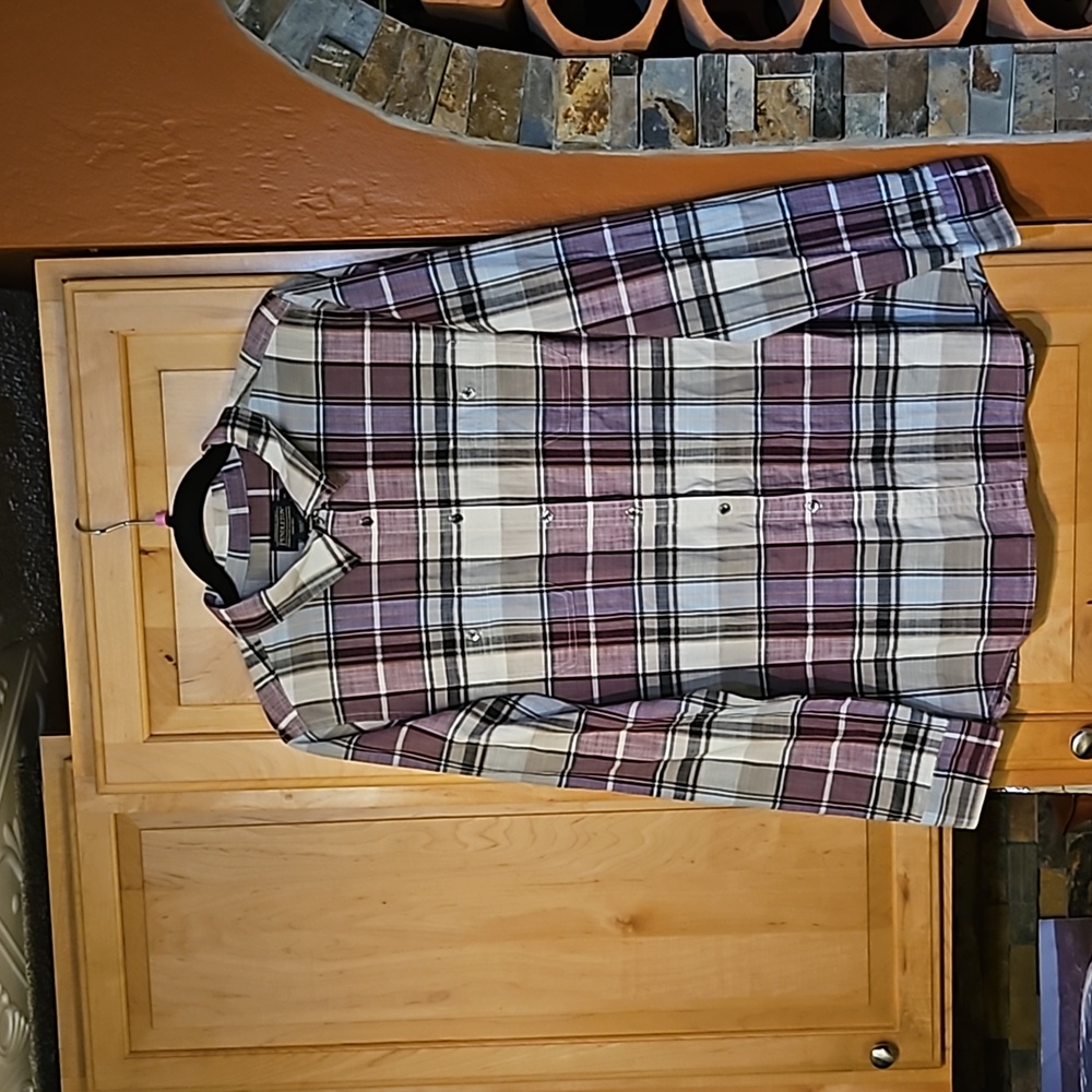 Pendleton Multicolor Plaid Print Long Sleeve Button Up Top Shirt Pockets Cotton